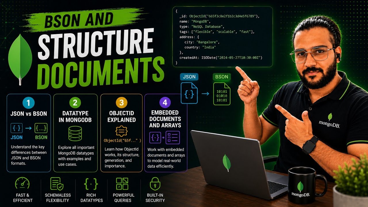 BSON and Document Structure | Video 3 | MongoDB Complete Tutorial for Developers