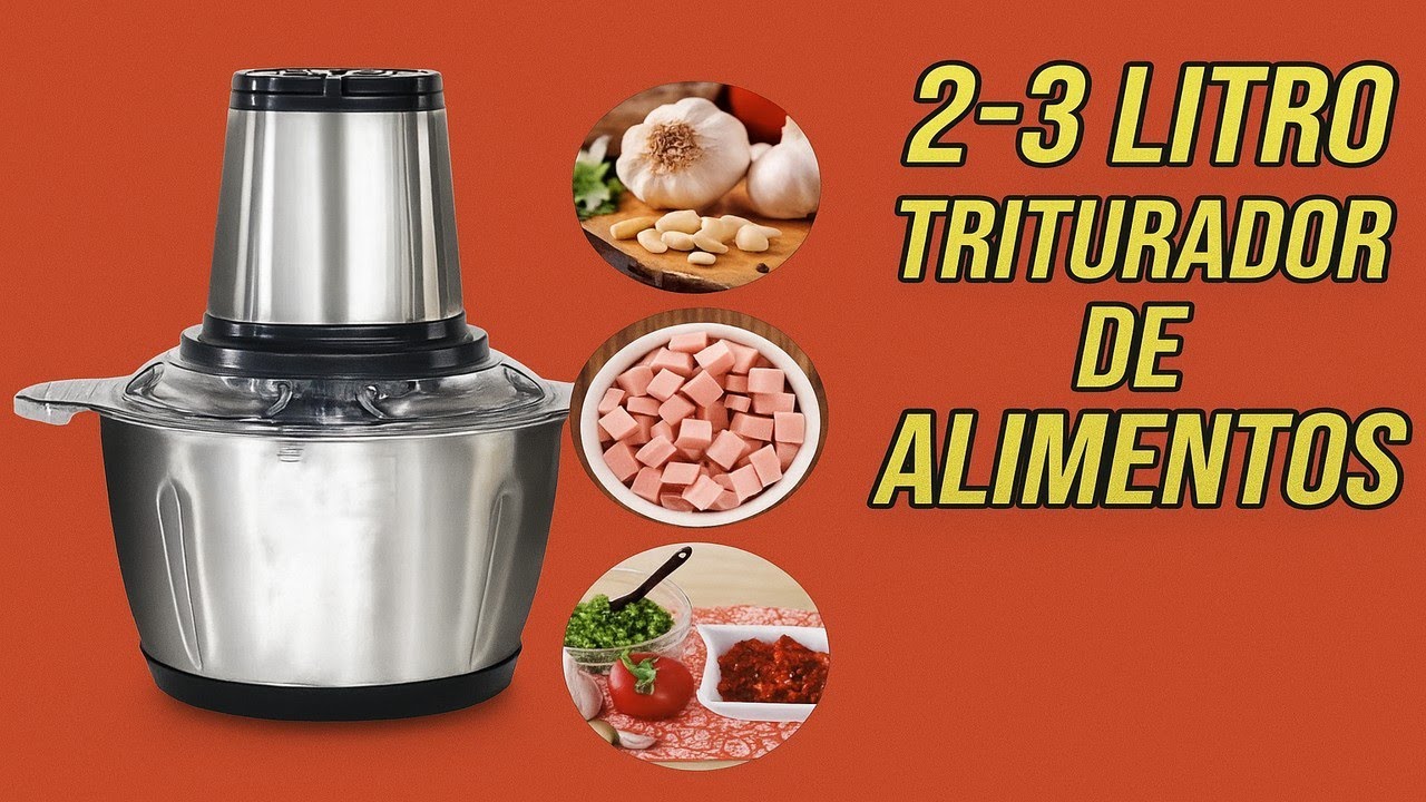 Triturador Elétrico 2-3L: Carne, Legumes e Mais! 🥩🥕 #Shorts
