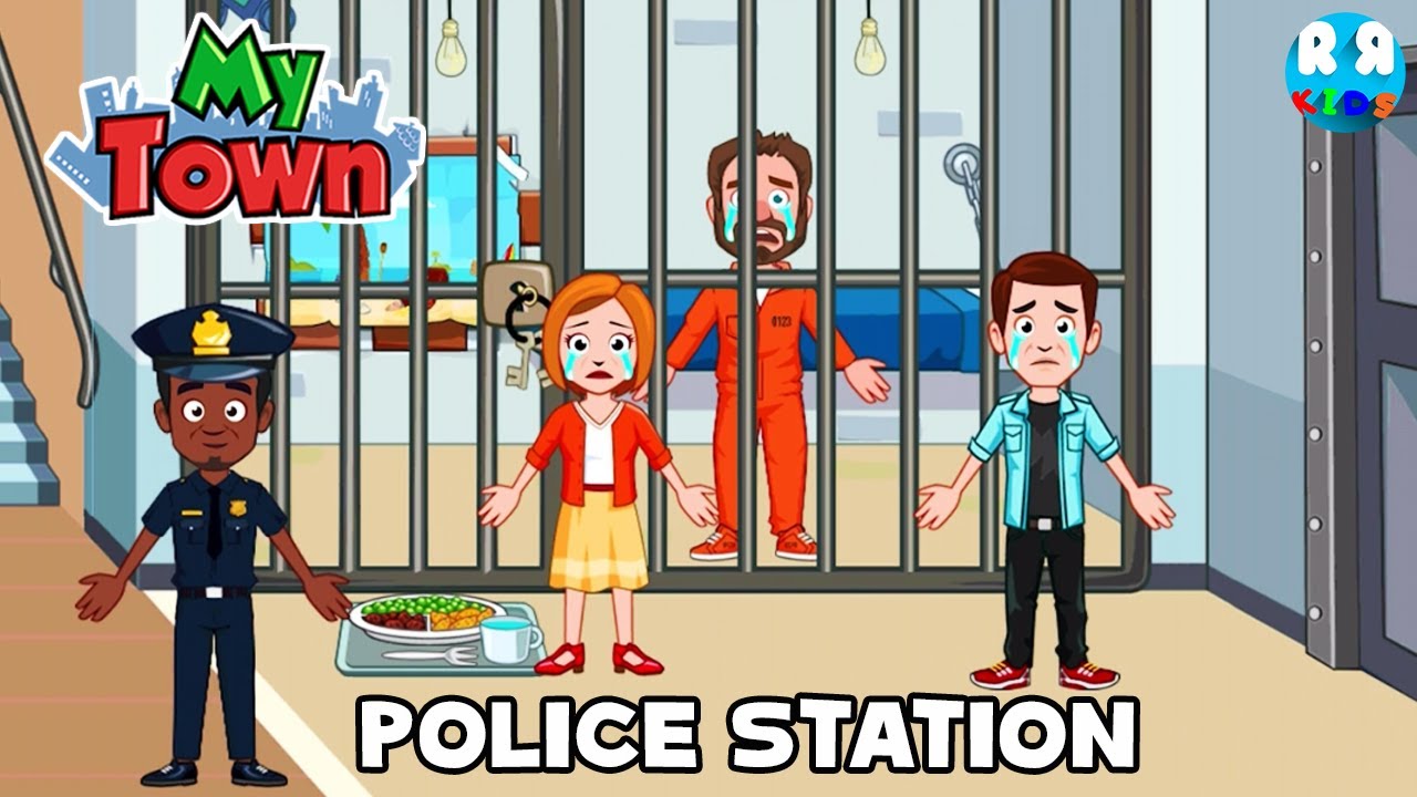 My Town  Home Family Doll House - Mom and Dad visit Uncle Edbert at Jail