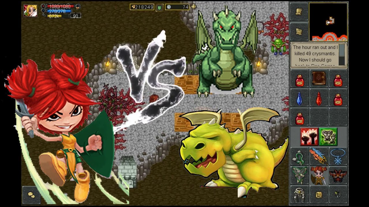 TibiaME - Kill 4 King vargos solo