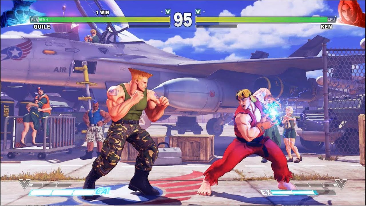 Street Fighter V - Guile vs. Ken Masters: Air Force Base