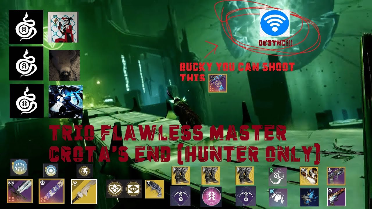 Trio Flawless Master Crota's End // Hunters Only // Episode: Echoes, Act 2