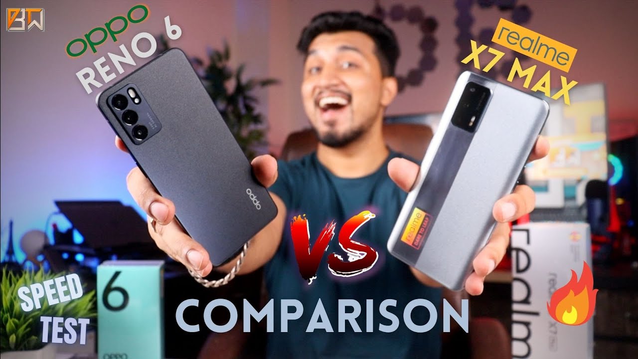 OPPO Reno 6 vs Realme X7 Max || Speed Test Comparison🔥 || Dimensity (1200⚡ vs 900⚡) || Maza*100..😲😲