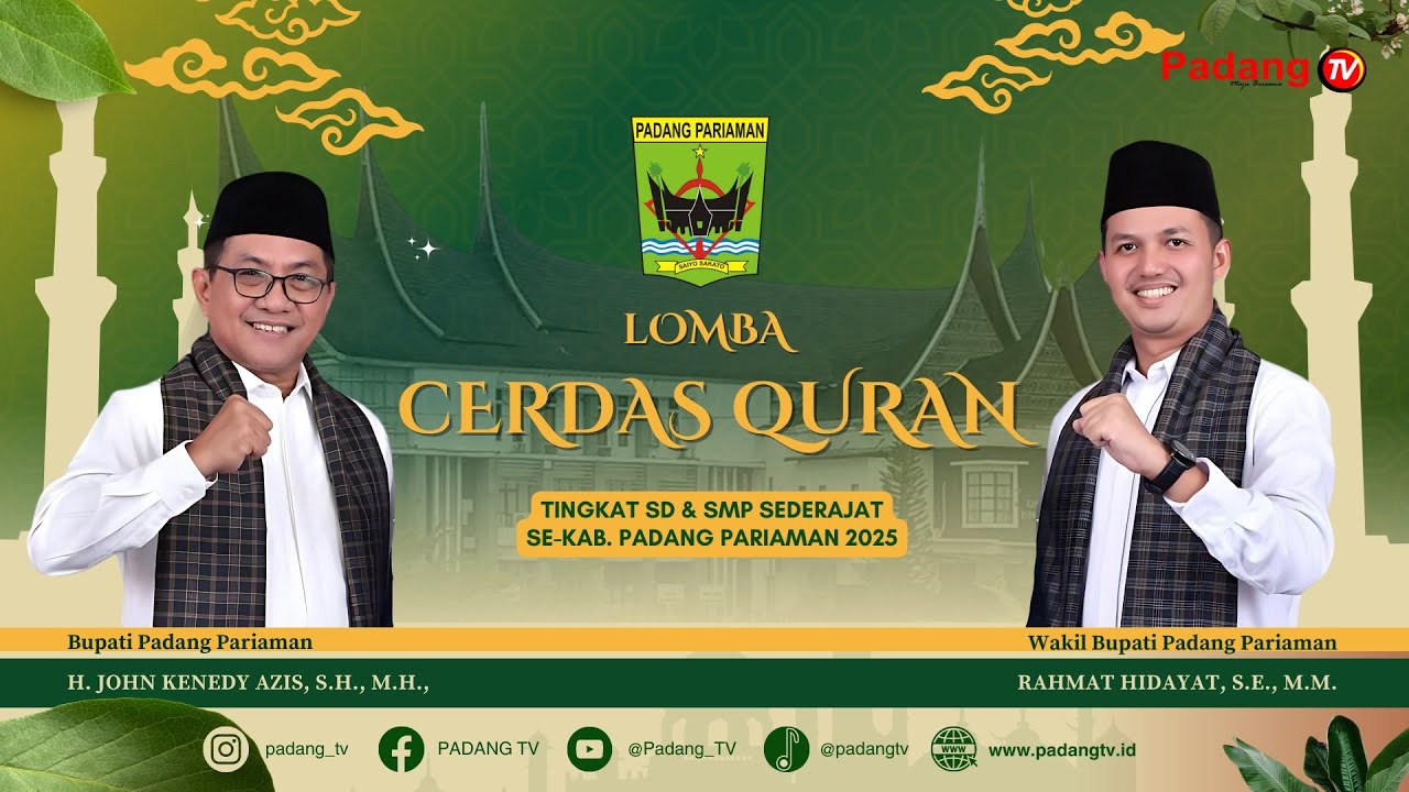 🔴 LIVE : Cerdas Qur'an Tingkat SD Kabupaten Padang Pariaman Tahun 2025 Final Episode 1