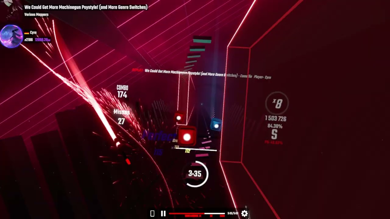 The Most Pain You Can Experience In a Beat Saber Map XD (Failed at 5:37 out of 6:01 min)