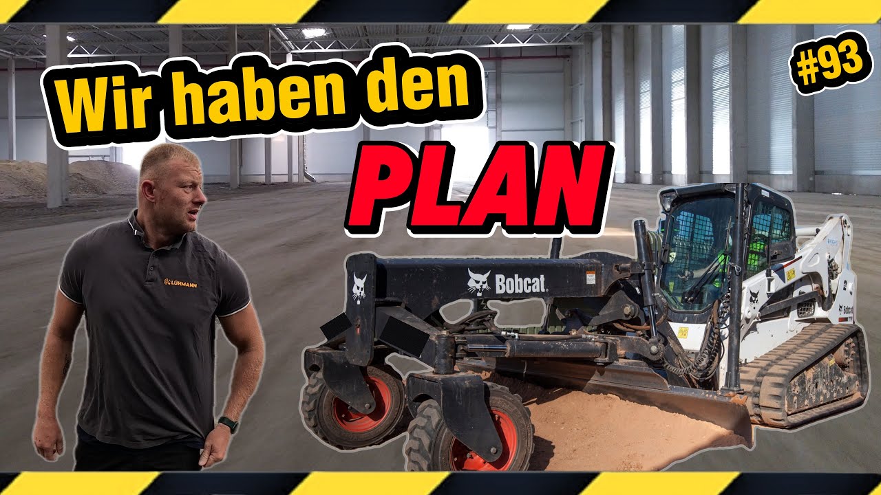 Industriehalle vorbereiten – Bobcat schiebt das Planum auf Millimeter! || Eine Woche Bau 93 ||