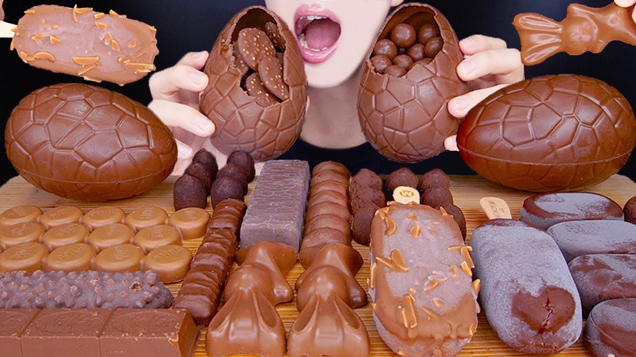 ASMR MALTESERS MAGNUM CHOCOLATE ICE CREAM DESSERT MUKBANG 몰티져스 초콜릿 아이스크림 먹방 チョコレート 咀嚼音 EATING SOUNDS