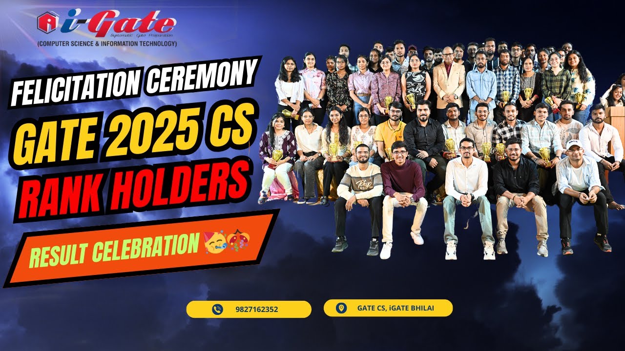 GATE 2025 CS / DA RESULT CELEBRATION 🥳🎊 | Felicitation Ceremony | GATE 2025 Rank Holders | iGb