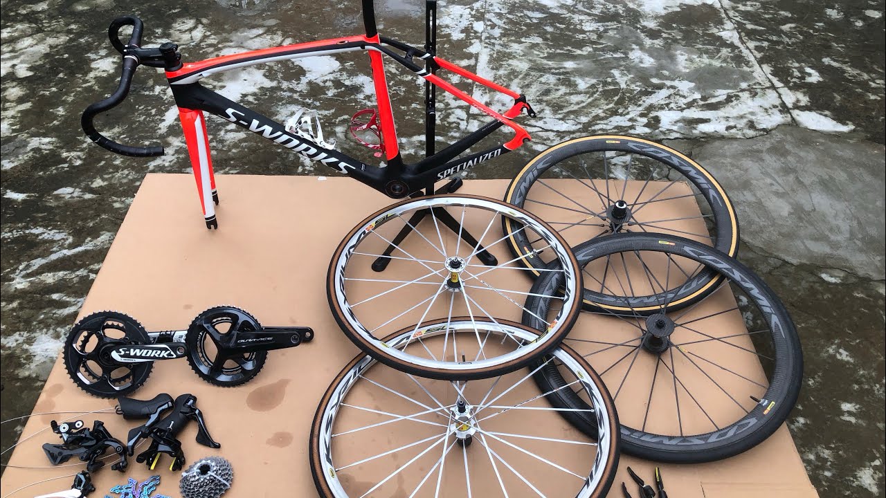 Group dura ace 9100,khung sworks tarmac sl5,2 cặp bánh mavic cho các bác lựa chọn đây ạ ! 