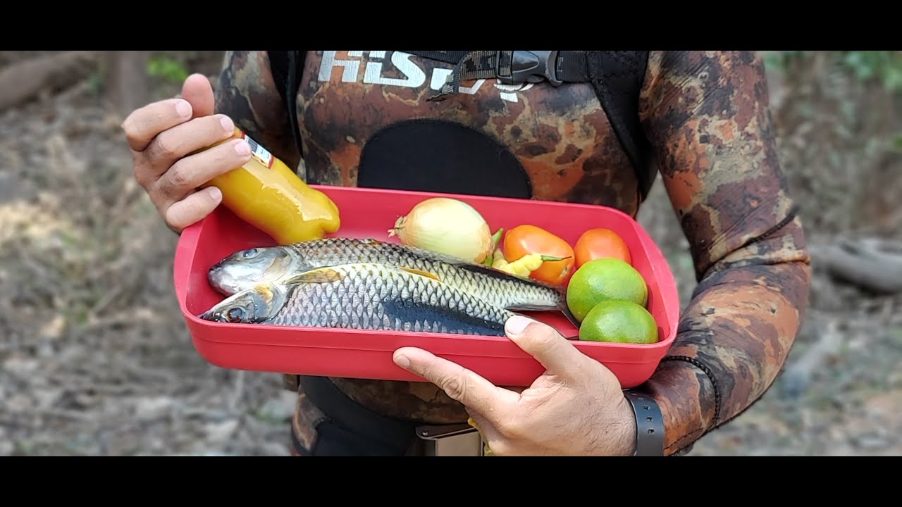 Piau assado farinha e tucupi/ Selvagem pesca sub #Amazônia
