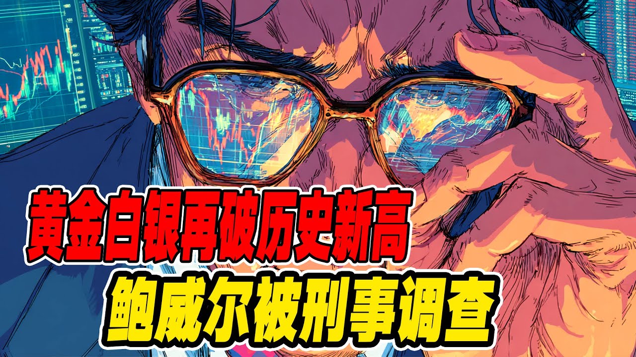黄金白银再破历史新高，鲍威尔被刑事调查，美股期货为何跳水？！鲍威尔被刑事调查，华尔街吓蒙，美元信用要崩？