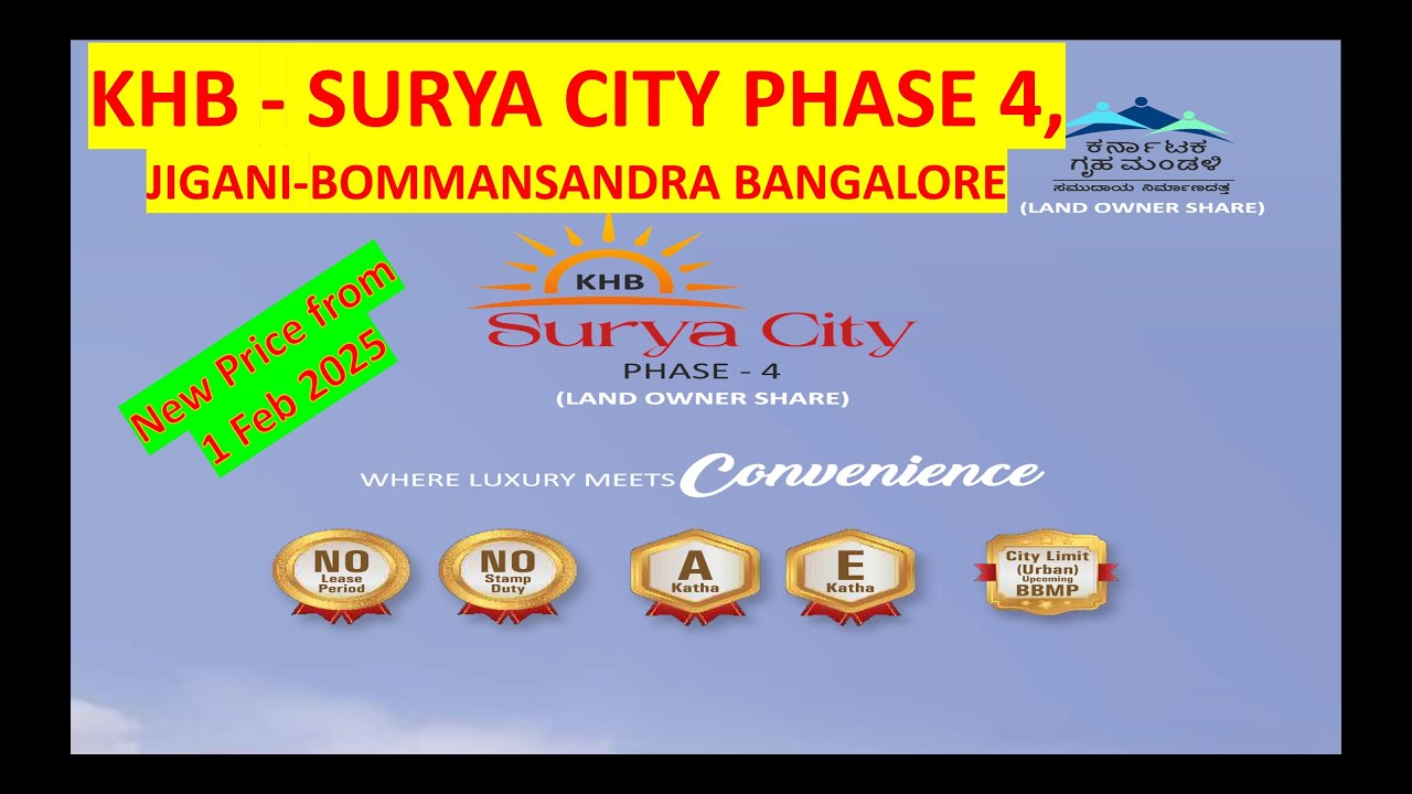 KHB Surya City Phase 4 layout near Jigani Bangalore | ಜಿಗಣಿ ಬೆಂಗಳೂರು ಸಮೀಪದ KHB ಸೈಟ್‌ಗಳು