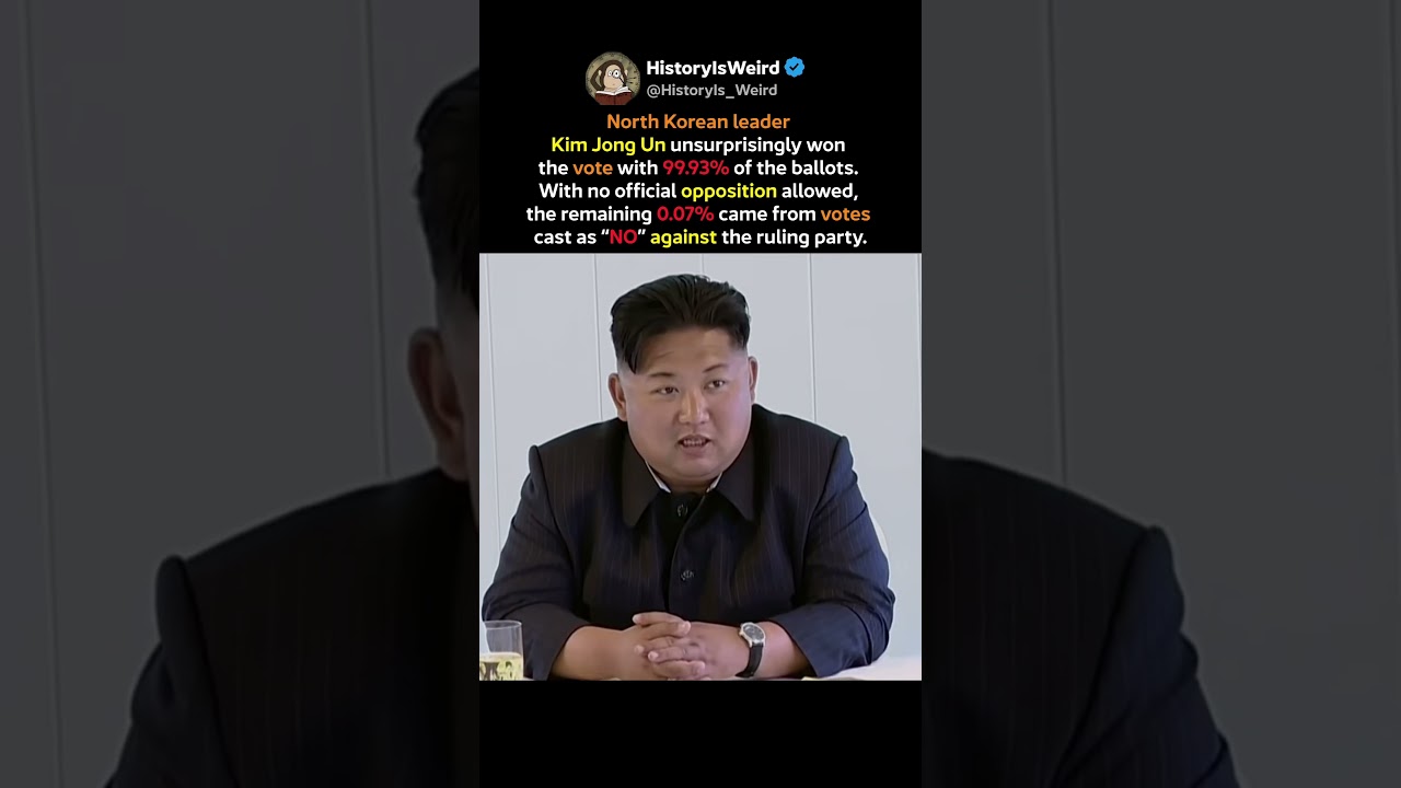 Kim Jong Un Wins With 99.93% of the Vote #Shorts