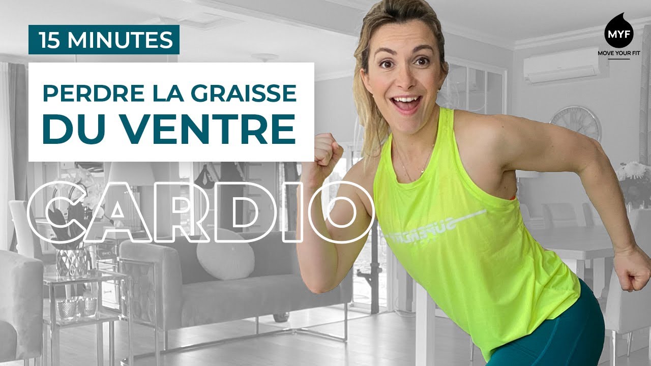 EXERCICES CARDIO - Perdre la graisse du ventre - 15 mn - Jessica Mellet