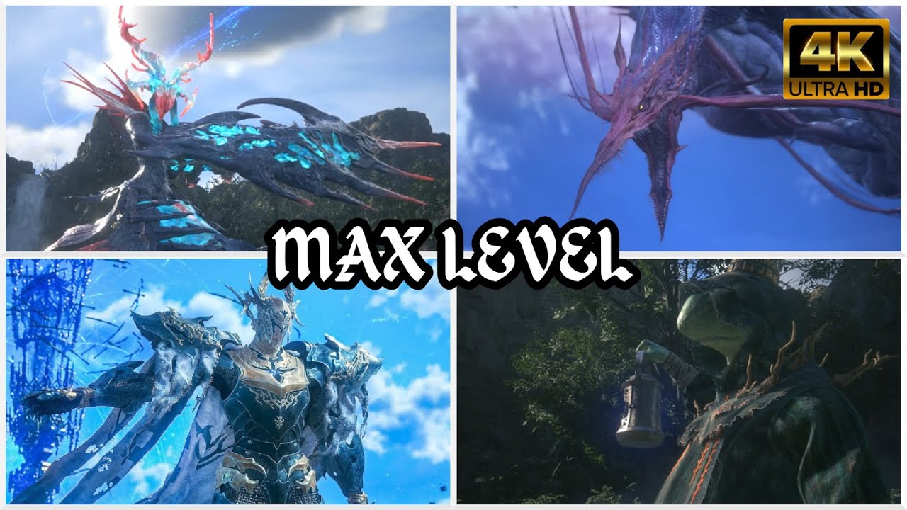 Final Fantasy 16: The Rising Tide | MAX LEVEL VS All DLC Bosses (NO DAMAGE/FF MODE) [4K]