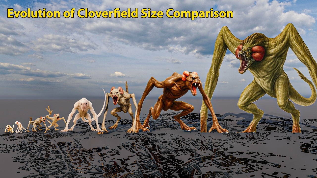 Evolution of Cloverfield Size Comparison 🐉📏 | From Baby to Titan