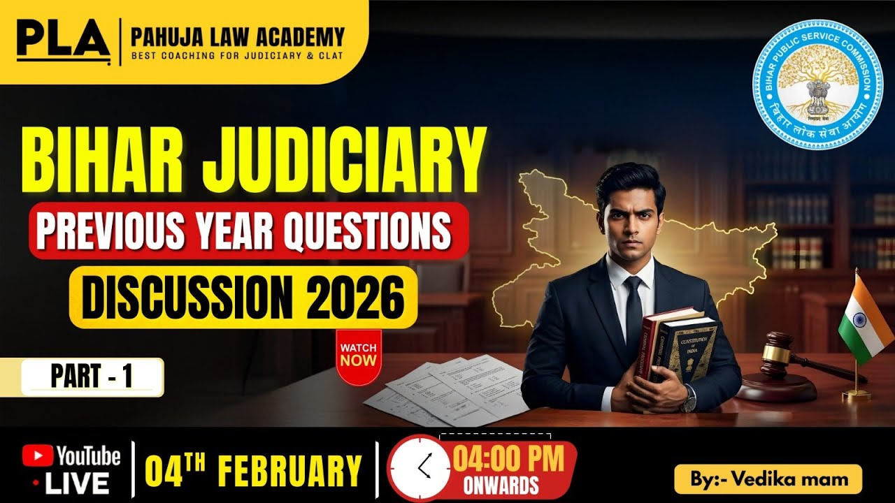 Bihar Judiciary Previous Year Questions Discussion 2026(Part 1) l Pahuja Law Academy
