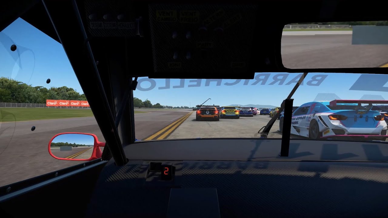 Automobilista 2 race Stock Car at Galeao Airport, starting last AMS2 controller gamepad