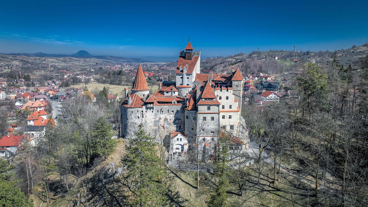 Dracula's Castle.Romania/Bran.4K drone video.