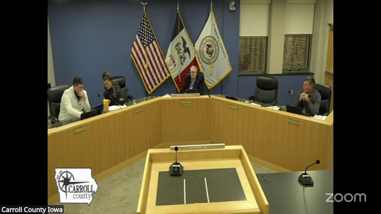 Carroll County Iowa Board of Supervisors Meeting
