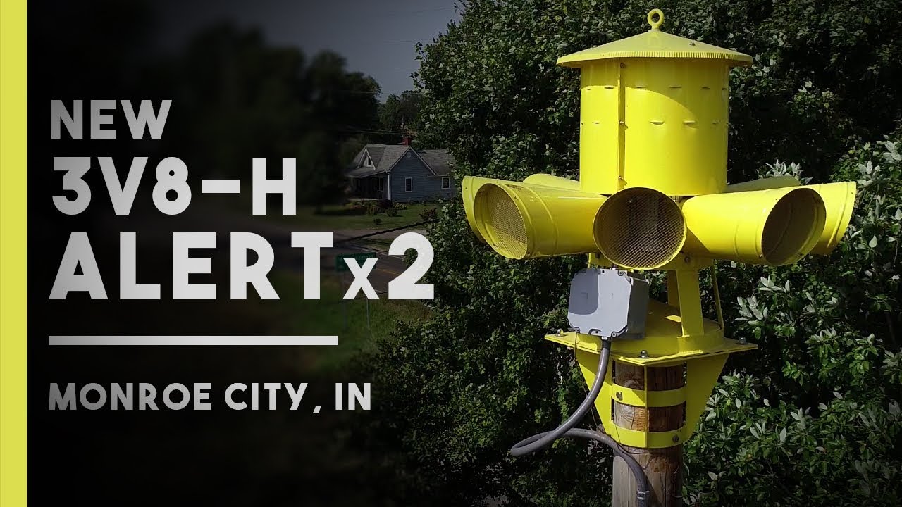 NEW Sentry 3V8-H | Alert x2 | Monroe City, IN (Knox Co.Tornado Siren Test)