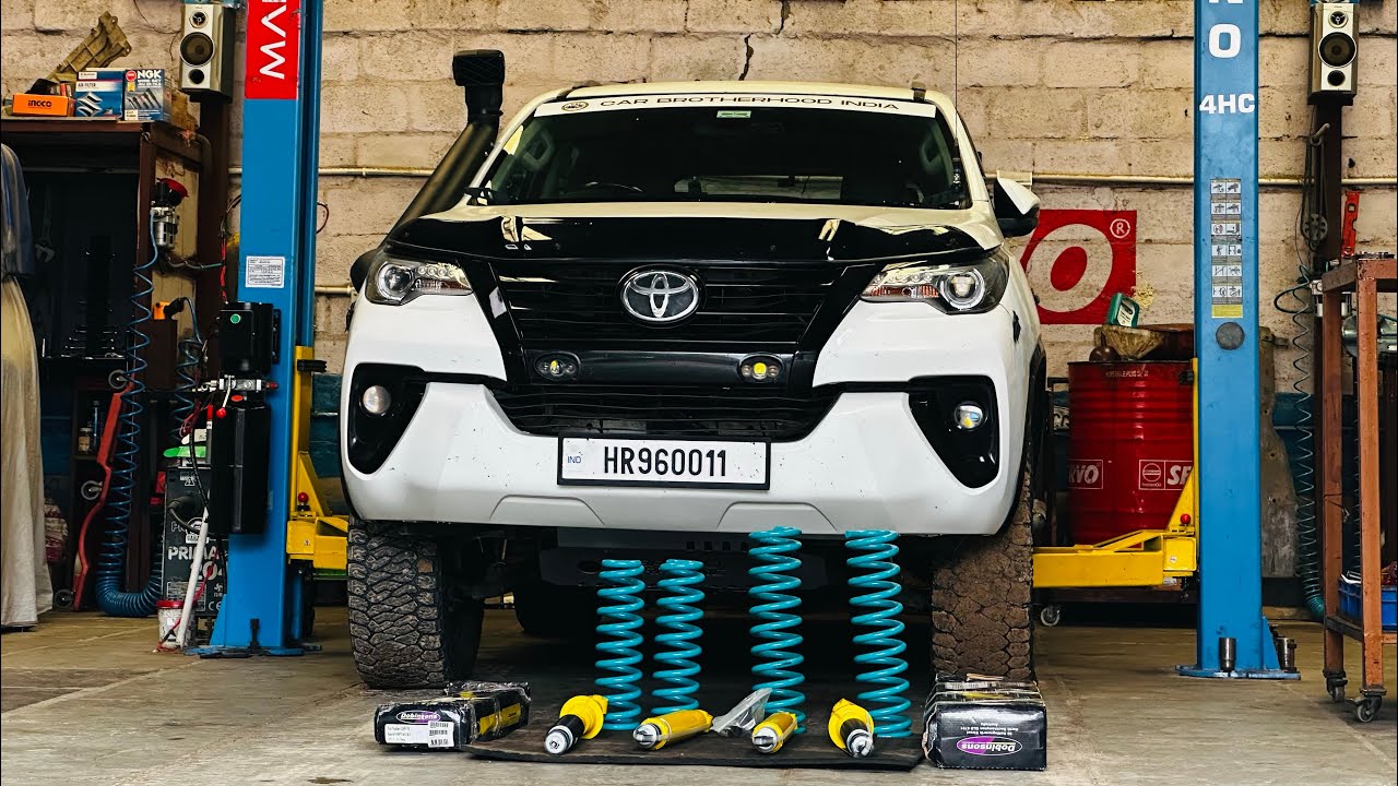 Dobinson Suspension (Long Travel) Installation In Toyota Fortuner 4x4 :- Abhay Pal Singh
