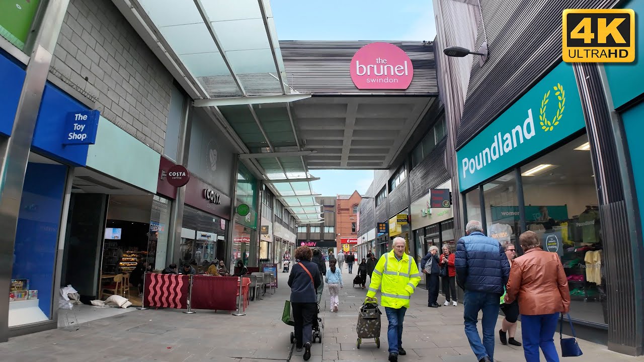 Swindon Town Centre | Walking Tour 4K