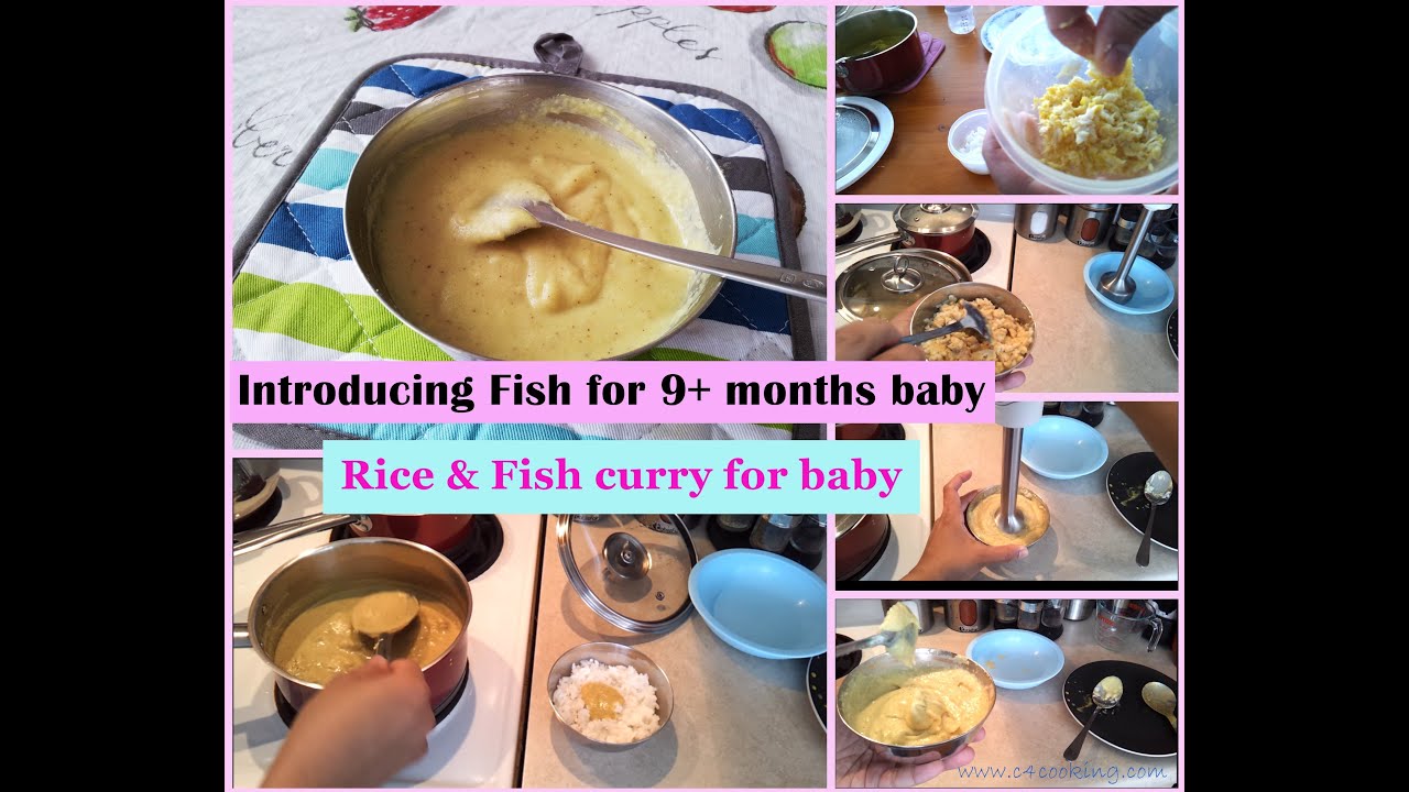 Rice & Fish Curry recipe for 9+ months baby | How to make fish curry for baby | Fish puree for baby