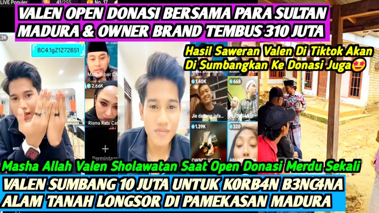 MANTAP‼️VALEN SUMBANG 10 JUTA UNTUK B3NC4NA ALAM TANAH LONGSOR DI PAMEKASAN MADURA❗MILEN KE MADURA❤️