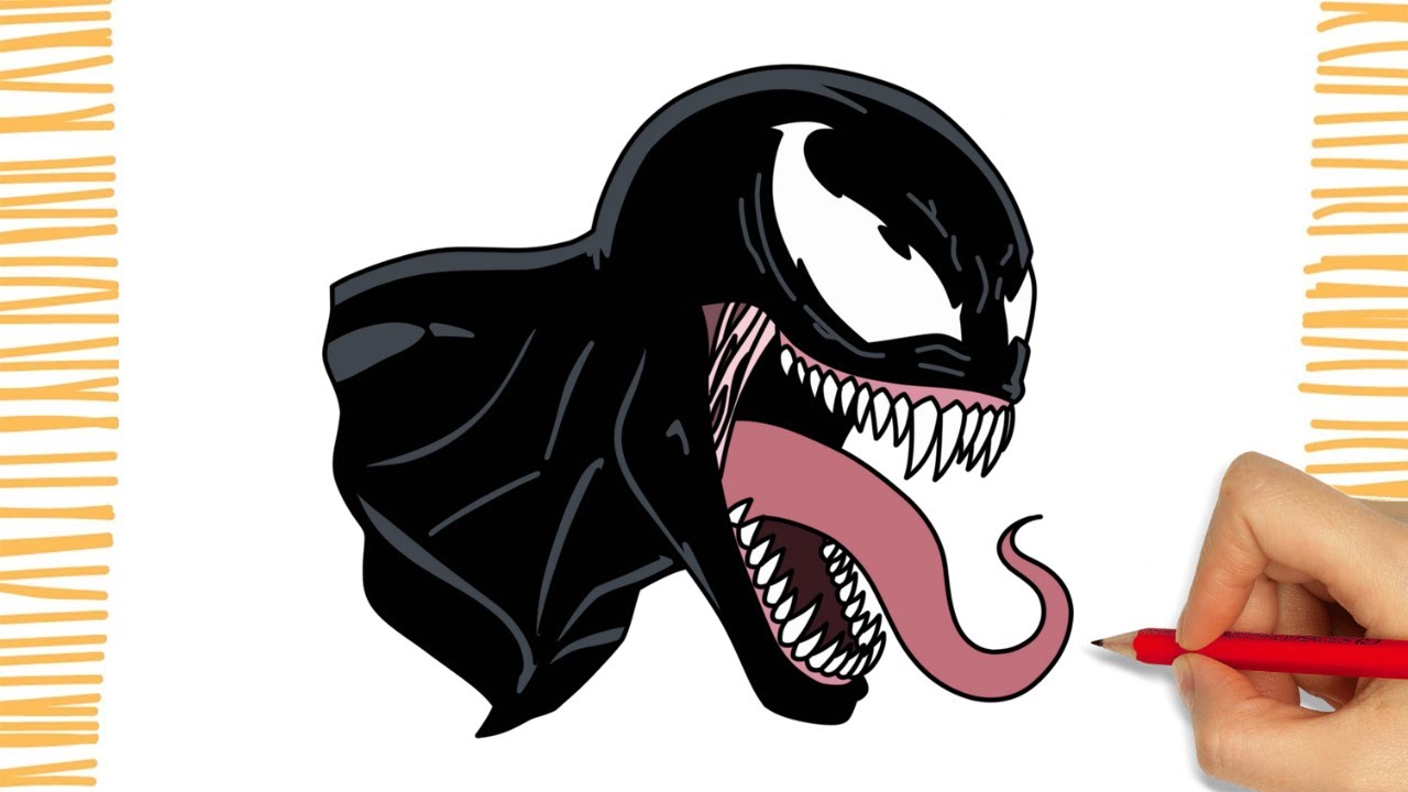 Como Desenhar o VENOM I Fácil ( Passo a Passo )