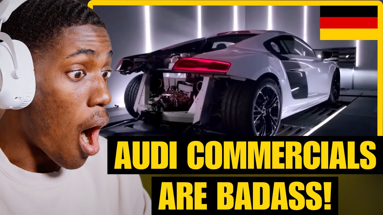 American Reacts to Funny German Commercials || Audi