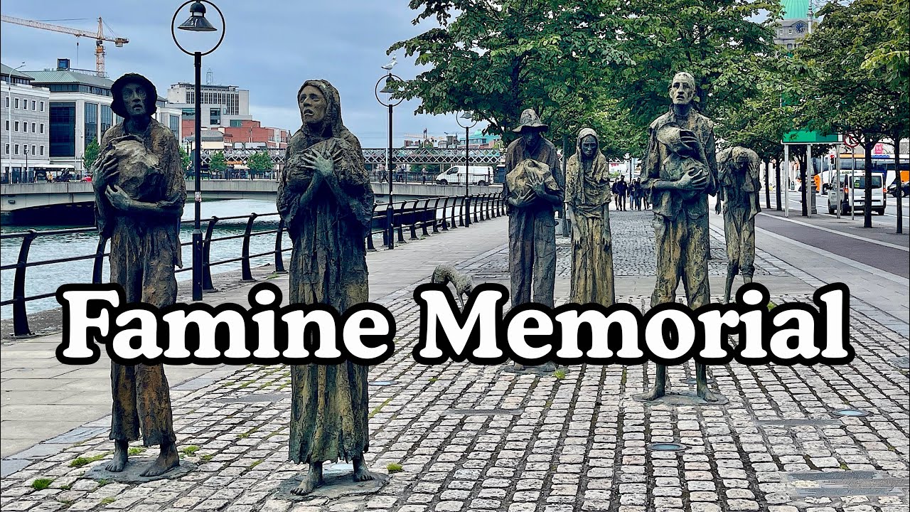 THE  FAMINE MEMORIAL DUBLIN IRELAND # FAMINE SCULPTURES