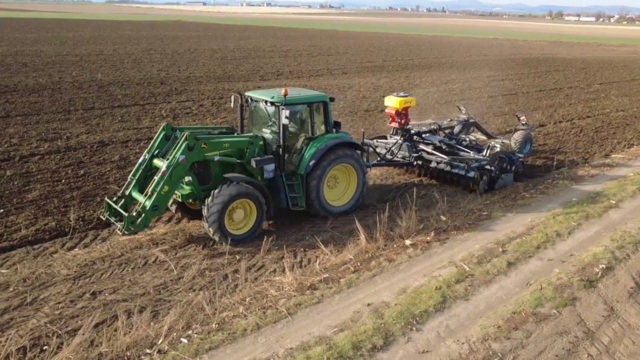John Deere 6920S + Agro Tom | Diskovanie 2025 | BP Farm Združenie 