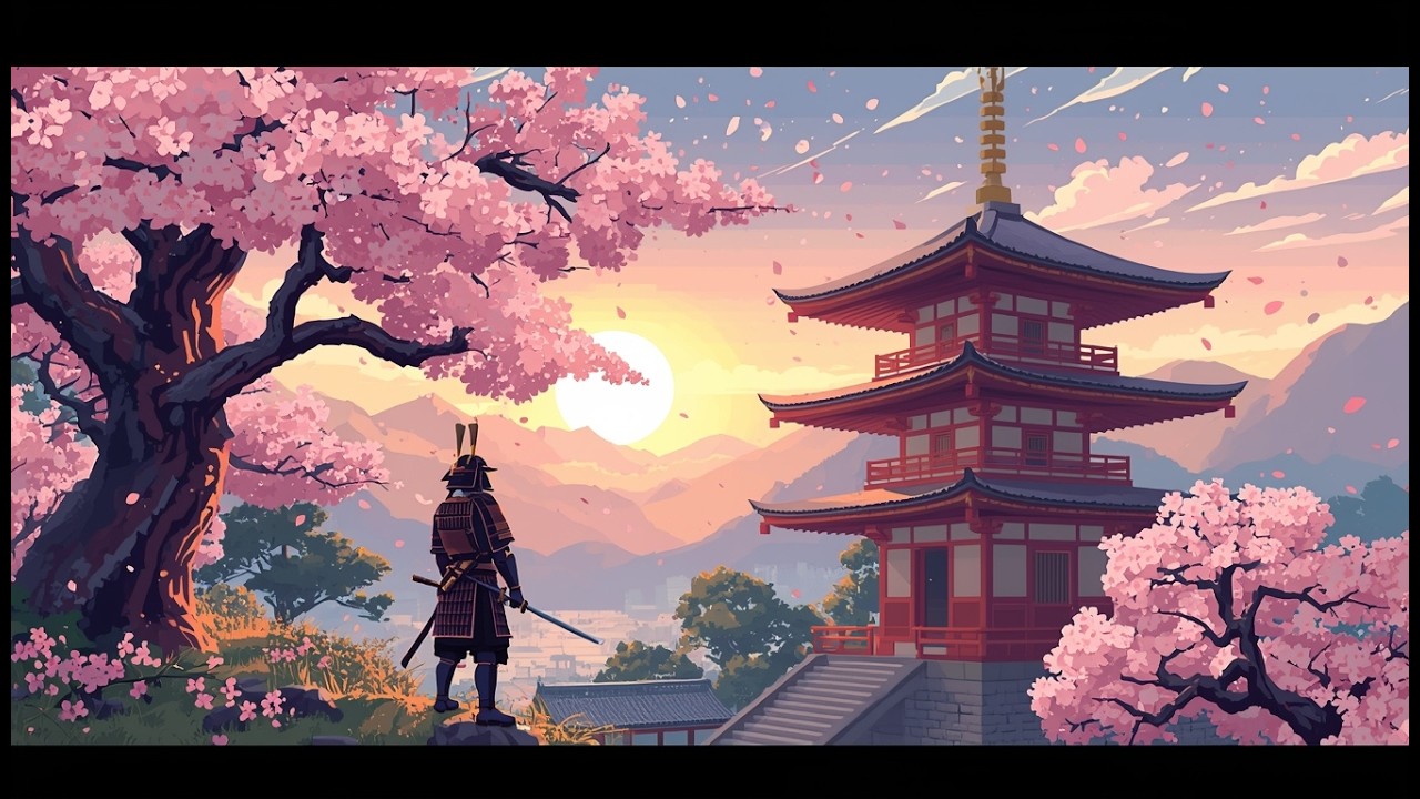 Lofi Samurai Under Sakura 🌸 Relaxing Japanese Pixel Beats for Gaming & Study