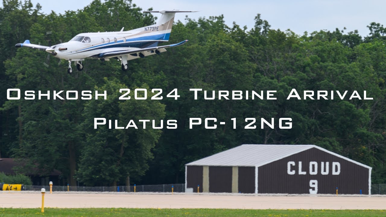 Oshkosh Airventure 2024 Warbird / Turbine Arrival | Pilatus PC-12NG | ATC Audio