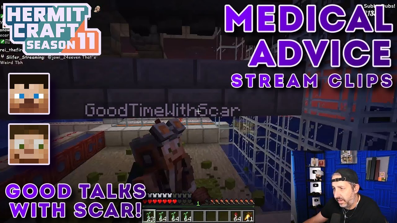 Medical Advice | GoodTalksWithScar | Stream Clips | Hermitcraft Season 11