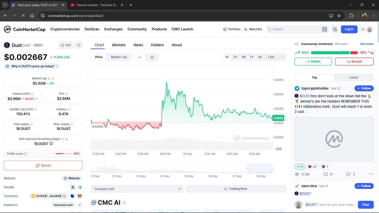 Является ли токен Dust ($DUST) законным или это мошенничество?
