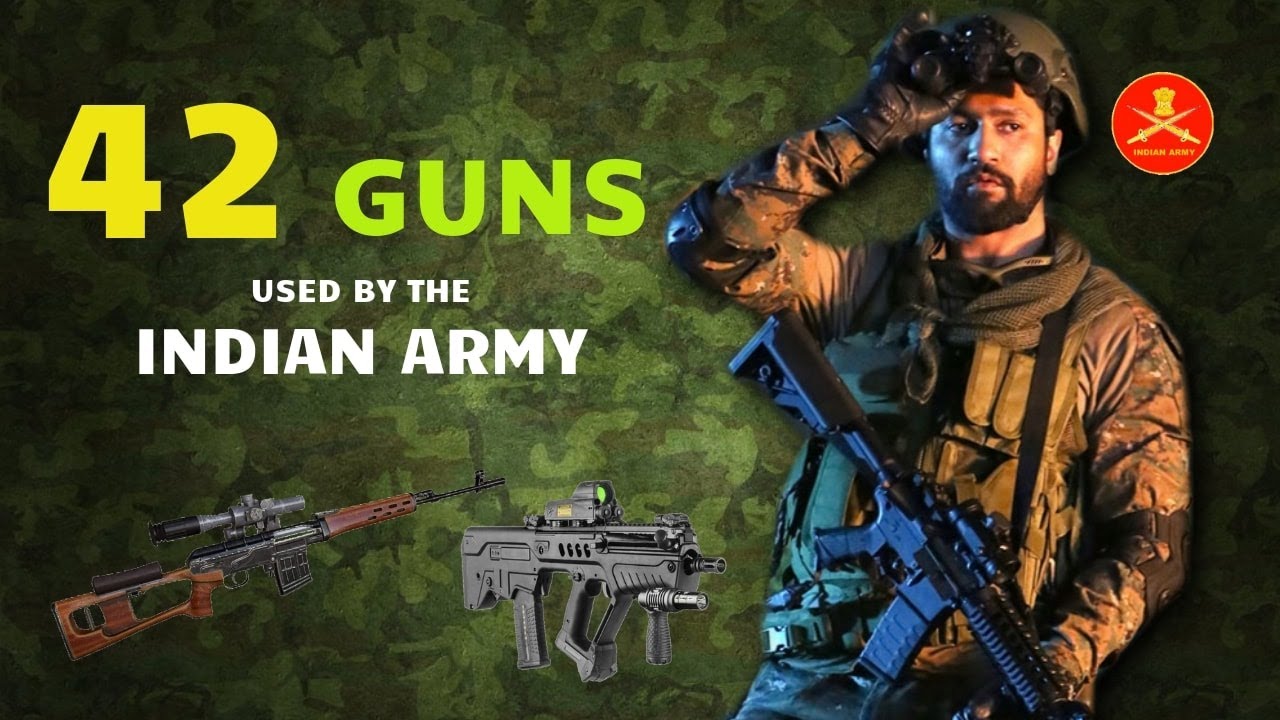 42 Guns & Weapons used by the Indian Army (Hindi)