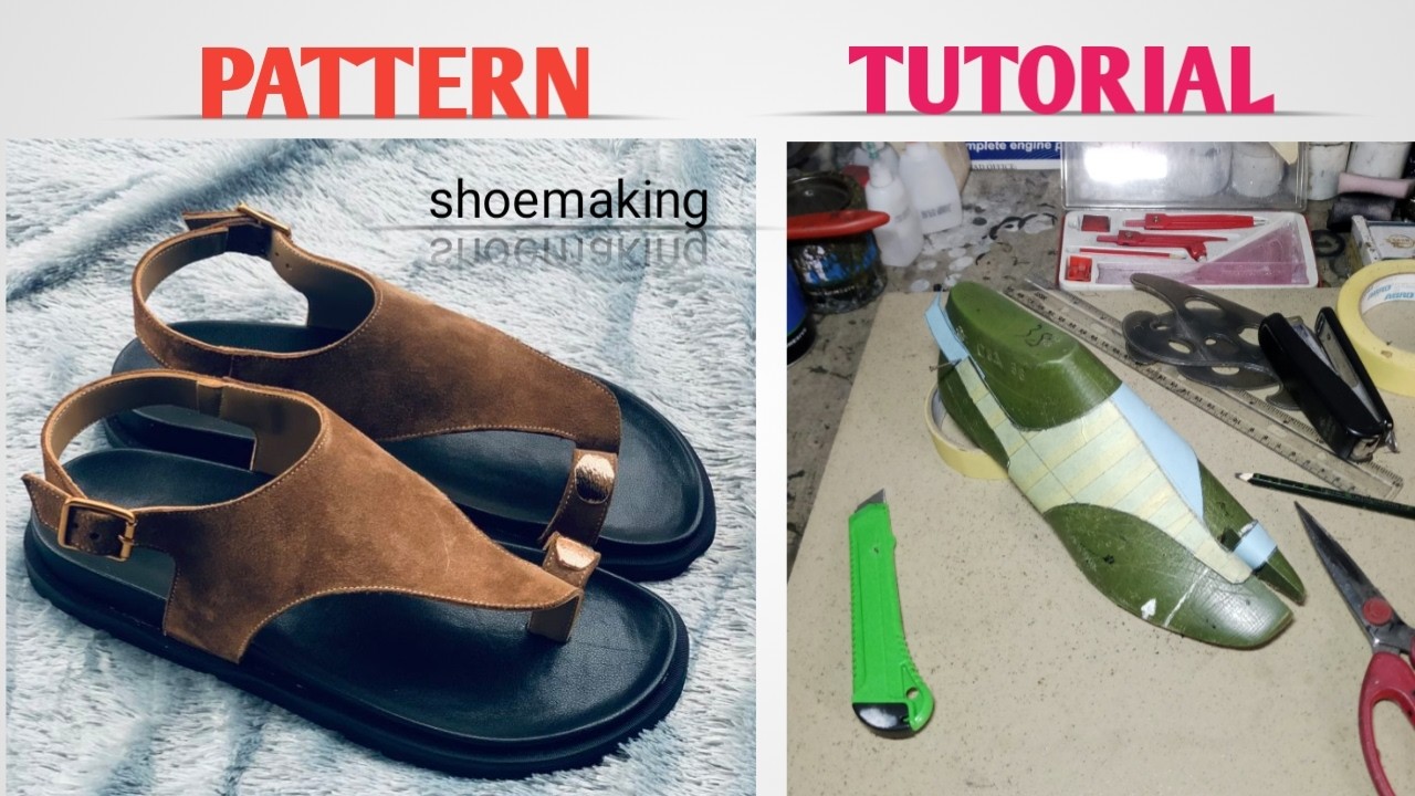 How to create pattern for this ladies unique sandals #shoemaking #beginners 