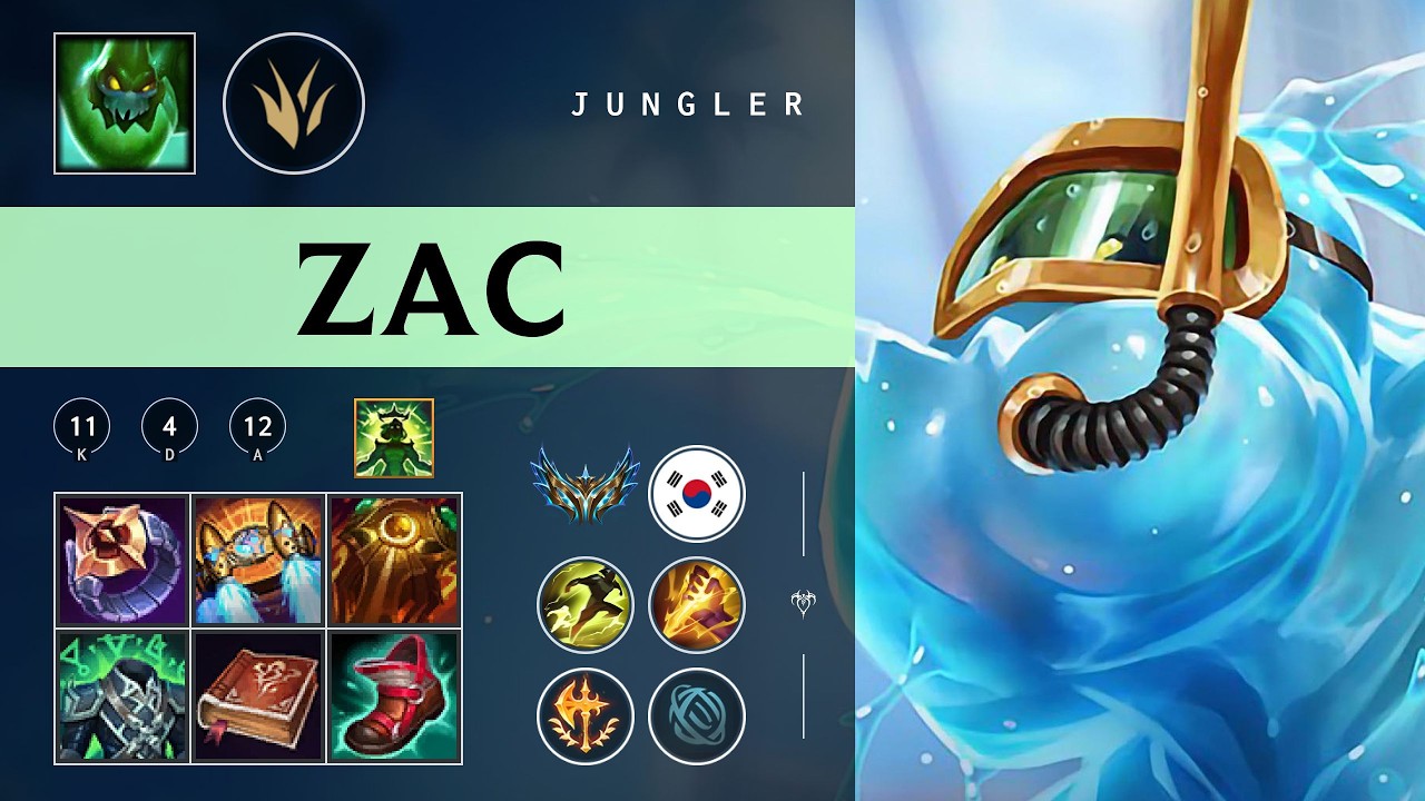 Zac Jungle vs Lee Sin - KR Challenger Patch 26.03