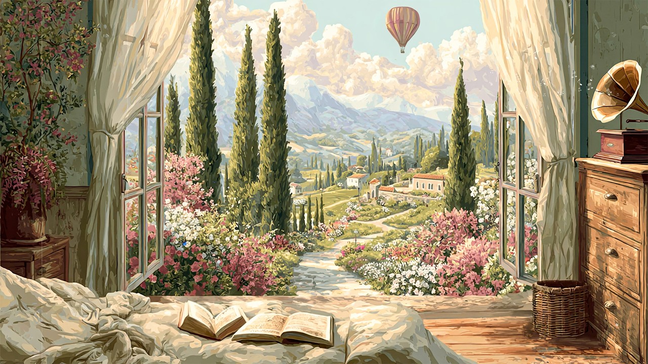 a quiet morning in a countryside cottage | vintage music playing gently