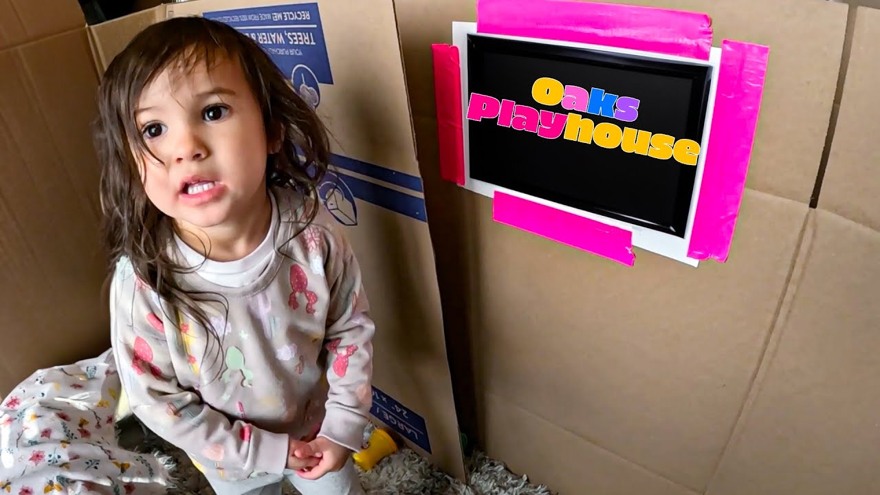 Oaklynn Builds a HUGE Box Fort (the movie)
