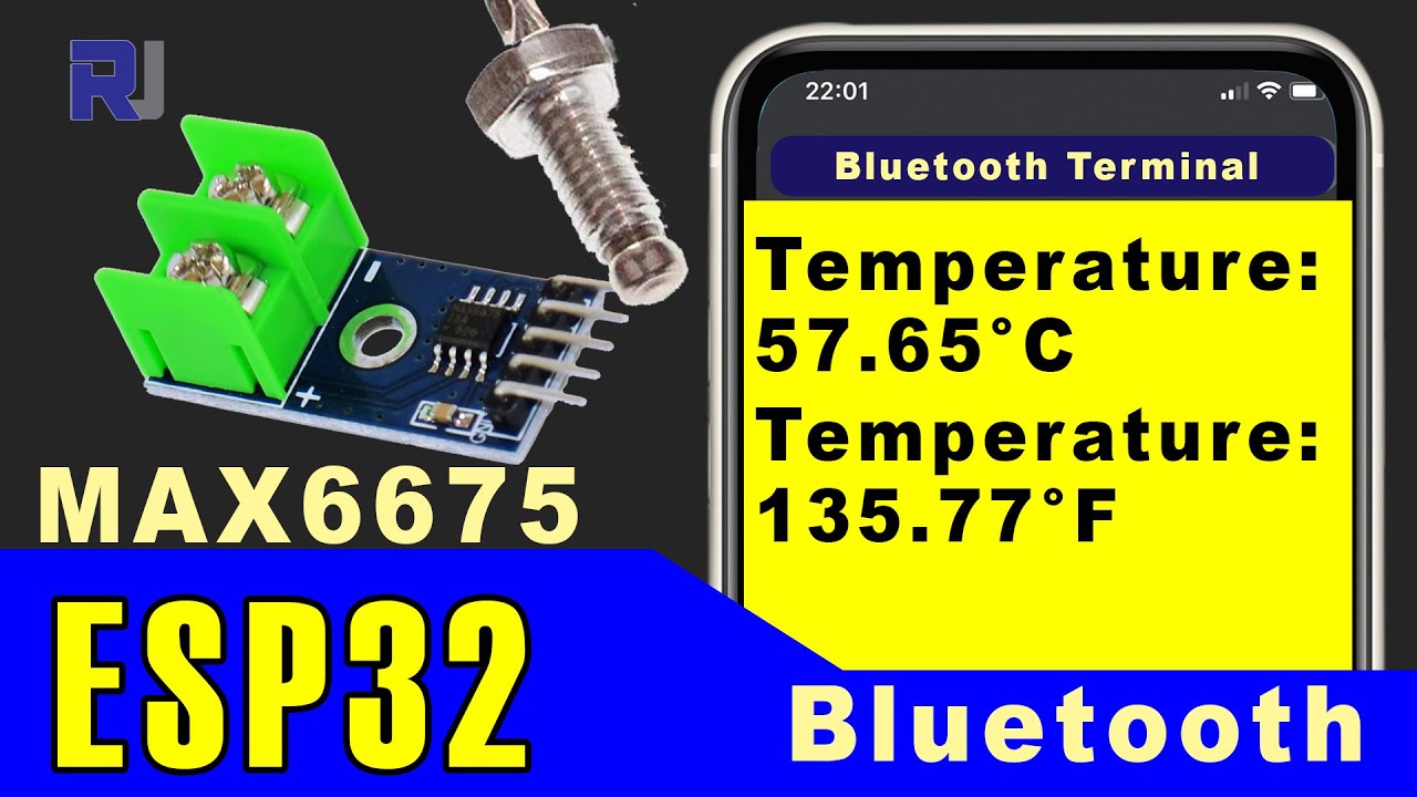 Использование термопары MAX6675 с ESP32 Bluetooth