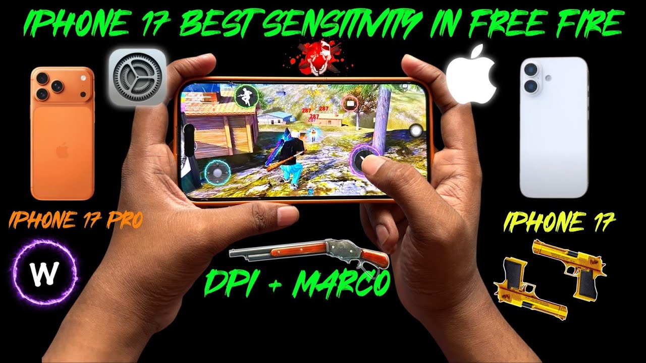 iphone 17 headshot setting free fire 2026 |iphone 17sensitivity+dpi+macro settings ff