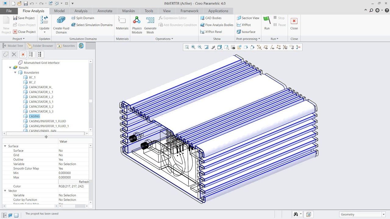 PTC Creo Flow Analysis Simulation (CFD)