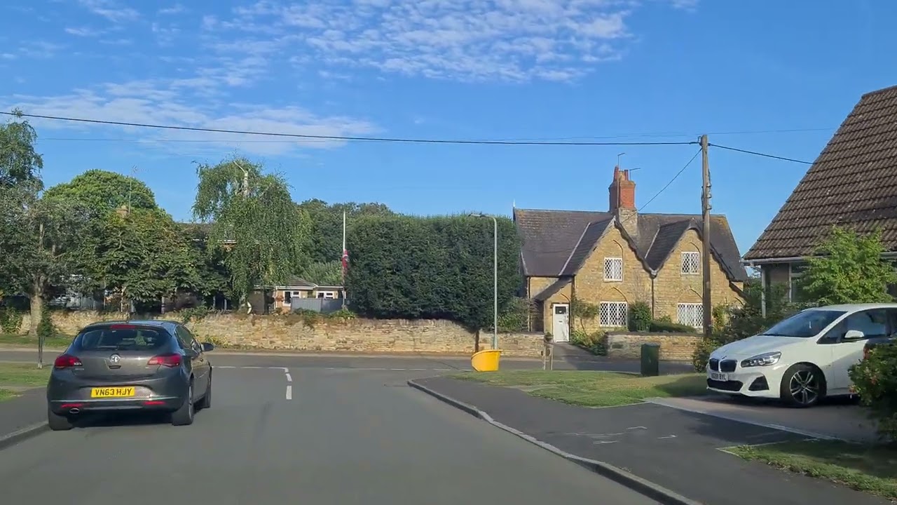 Driving through Blisworth, Northamptonshire