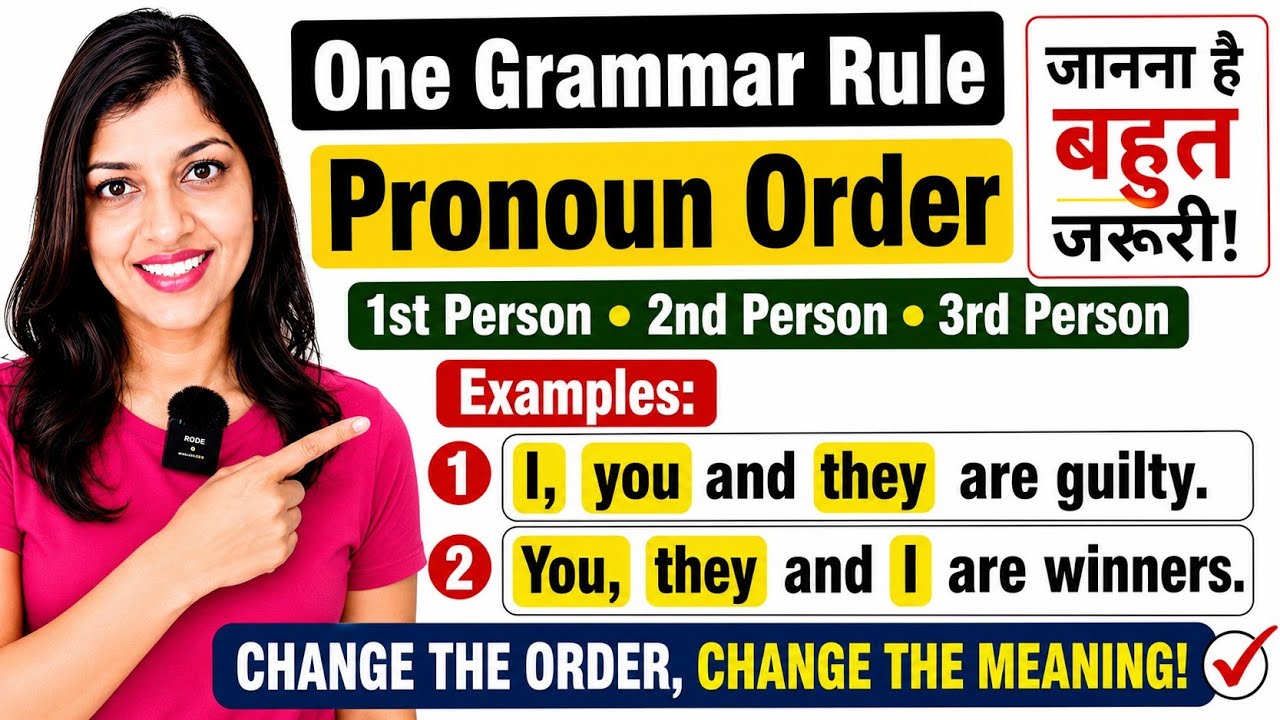 Personal Pronouns का सही Order | Context पर Depend करता है | English Grammar” #englishgrammar
