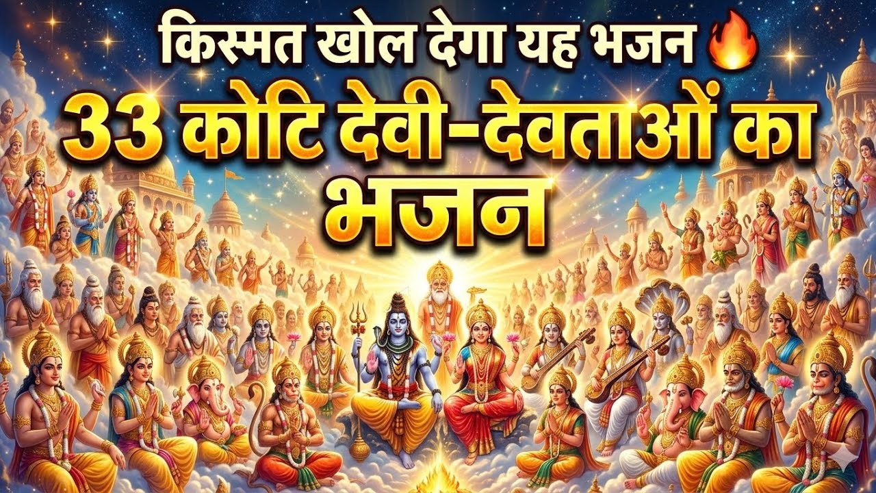 किस्मत खोल देगा यह भजन 🔥 33 कोटि देवी-देवताओं का[ Powerful Mantra] Ghar Shanti Mantra
