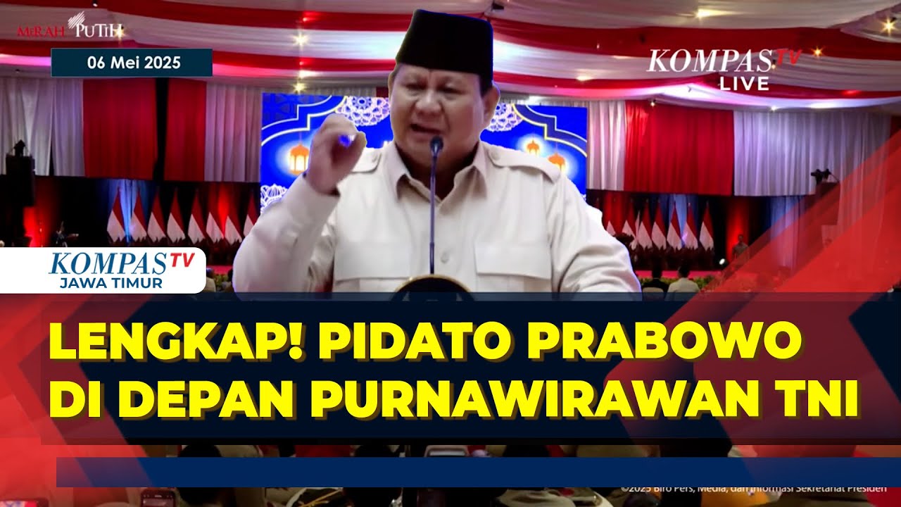 Pidato Presiden Prabowo Di Depan Purnawirawan TNI, Berkelakar ke Try Sutrisno Hingga Luhut