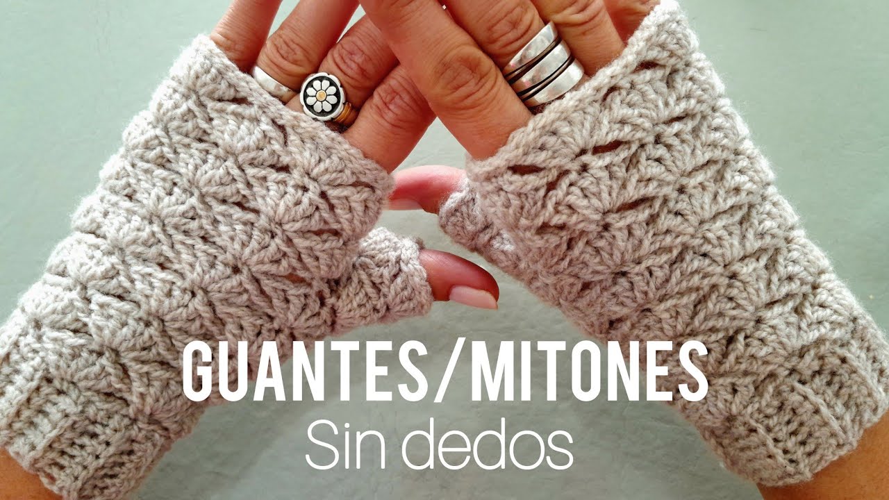 Mitones sin dedos🧤Ideales para 🎁 #crochet #guantes #mittens #fingerlessgloves